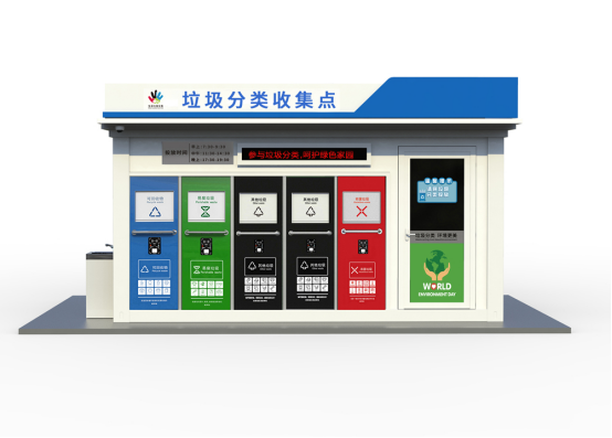 垃圾房效果圖，智能垃圾房，垃圾分類(lèi)收集點(diǎn)，回收站生產(chǎn)廠家，垃圾分類(lèi)定時(shí)定點(diǎn)收集點(diǎn)